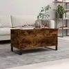 vidaXL Table basse Chêne fumé 90x44,5x45 cm Bois d'ingénierie