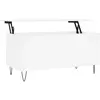 vidaXL Table basse Blanc 90x44,5x45 cm Bois d'ingénierie