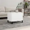 vidaXL Table basse Blanc 60x44,5x45 cm Bois d'ingénierie