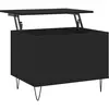 vidaXL Table basse Noir 60x44,5x45 cm Bois d'ingénierie