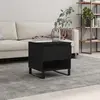 vidaXL Table basse noir 50x46x50 cm bois d’ingénierie