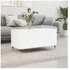 vidaXL Table basse Blanc brillant 90x44,5x45 cm Bois d'ingénierie