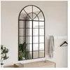 vidaXL Miroir mural noir 80x140 cm arche fer