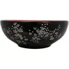 vidaXL Vasque à poser noir et rouge rond  41x14 cm céramique