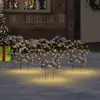vidaXL Décoration lumineuse étoile de Noël piquets 3 pcs 50 LED 29 cm