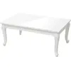 vidaXL Table basse blanc brillant 100x50x42 cm bois d'ingénierie