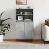 vidaXL Buffet haut Gris béton 60x36x110 cm Bois d'ingénierie