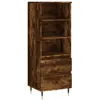 vidaXL Buffet haut Chêne fumé 40x36x110 cm Bois d'ingénierie
