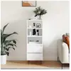 vidaXL Buffet haut Blanc 40x36x110 cm Bois d'ingénierie