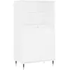 vidaXL Buffet haut Blanc 60x36x110 cm Bois d'ingénierie