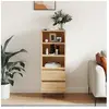 vidaXL Buffet haut Chêne sonoma 40x36x110 cm Bois d'ingénierie