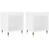 vidaXL Tables de chevet 2 pcs blanc 40x35x50 cm bois d’ingénierie