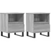 vidaXL Tables de chevet 2 pcs sonoma gris 40x35x50 cm bois ingénierie