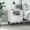 vidaXL Table de chevet Blanc 40x35x50 cm Bois d’ingénierie
