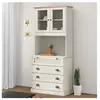 vidaXL Buffet haut VIGO blanc 80x40x176 cm bois massif de pin