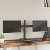 vidaXL Support de moniteur double noir acier VESA 75/100 mm