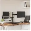 vidaXL Support de moniteur noir acier VESA 75/100 mm