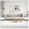 vidaXL Tables basses 2 pcs blanc brillant 50x46x35cm bois d'ingénierie