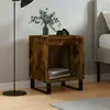 vidaXL Table de chevet chêne fumé 40x35x50 cm bois d’ingénierie