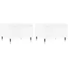 vidaXL Tables basses 2 pcs blanc 50x46x35 cm bois d'ingénierie