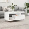 vidaXL Vidaxl Table Basse Blanc 90x49x45 Cm Bois D'ing¿¿Nierie