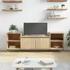 vidaXL Meuble TV Chêne sonoma 160x35x55 cm Bois d'ingénierie
