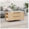 vidaXL Table basse chêne sonoma 102x44,5x50 cm bois d'ingénierie