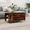 vidaXL Table basse chêne fumé 102x44,5x50 cm bois d'ingénierie
