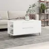 vidaXL Table basse blanc 102x44,5x50 cm bois d'ingénierie