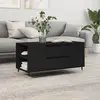 vidaXL Table basse noir 102x44,5x50 cm bois d'ingénierie
