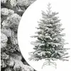 vidaXL Sapin de Noël artificiel à charnières avec neige floquée 150 cm