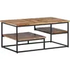 vidaXL Table basse 90x50x39 cm teck de récupération massif