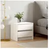 vidaXL Table de chevet blanc 40x31x35,5 cm bois de pin massif