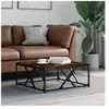 vidaXL Table basse chêne fumé 70x70x30 cm bois d'ingénierie