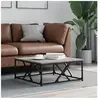 vidaXL Table basse sonoma gris 70x70x30 cm bois d'ingénierie