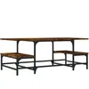 vidaXL Table basse chêne fumé 100x50,5x40 cm bois d'ingénierie