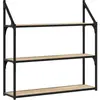 vidaXL Étagère murale 3 niveaux chêne sonoma 80x21x78,5 cm