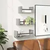 vidaXL Ensemble d'étagères murales avec barres 3 pcs sonoma gris
