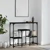 vidaXL Table console noir 89,5x28x76 cm bois d'ingénierie
