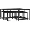 vidaXL Tables basses gigognes 5 pcs noir bois d'ingénierie
