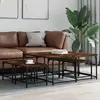 vidaXL Tables basses gigognes 5 pcs chêne fumé bois d'ingénierie