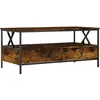 vidaXL Table basse chêne fumé 100x51x45 cm bois d'ingénierie