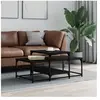 vidaXL Table basse noir 102x60x45 cm bois d'ingénierie