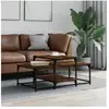 vidaXL Table basse chêne fumé 102x60x45 cm bois d'ingénierie