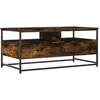 vidaXL Table basse chêne fumé 100x51x45 cm bois d'ingénierie