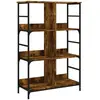 vidaXL Bibliothèque chêne fumé 78,5x33x117,5 cm bois d'ingénierie