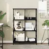 vidaXL Bibliothèque noir 78,5x33x117,5 cm bois d'ingénierie