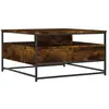 vidaXL Table basse chêne fumé 80x80x45 cm bois d'ingénierie