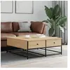 vidaXL Table basse chêne sonoma 100x99x40 cm bois d'ingénierie
