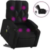 vidaXL Fauteuil inclinable de massage électrique noir similicuir